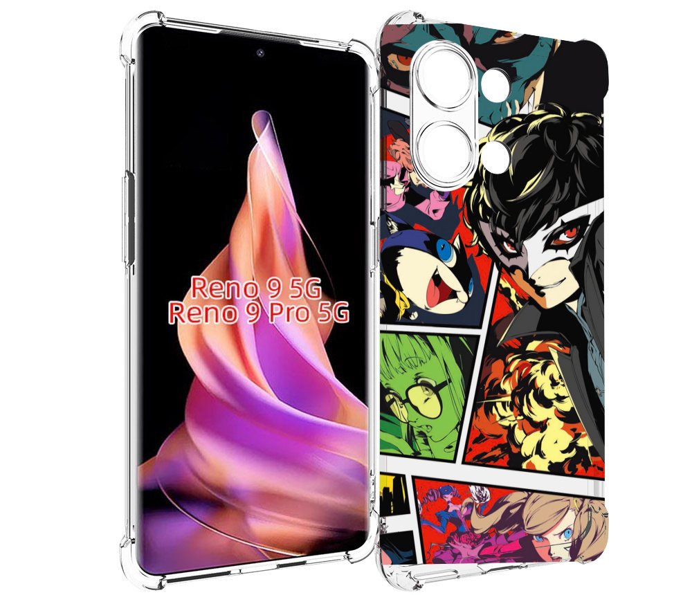 

Чехол MyPads Persona 5 art для Oppo Reno 9/Reno 9 Pro, Прозрачный, Tocco