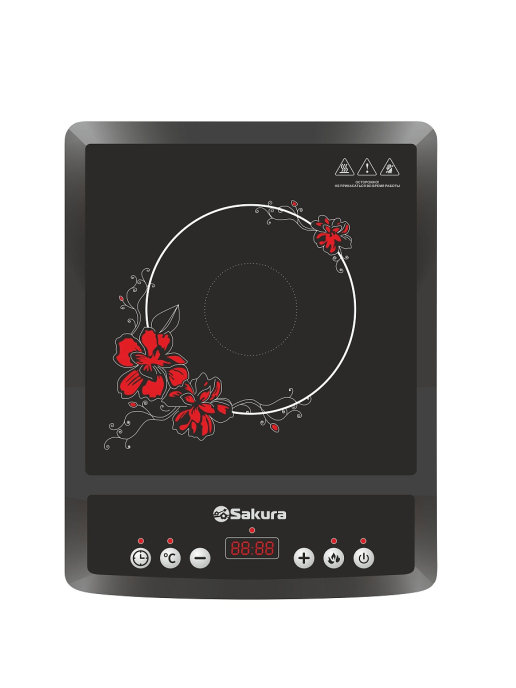 Настольная индукционная плитка SAKURA SA-7152FS мини печь sakura sa 7023r 12 л 1000 вт красный