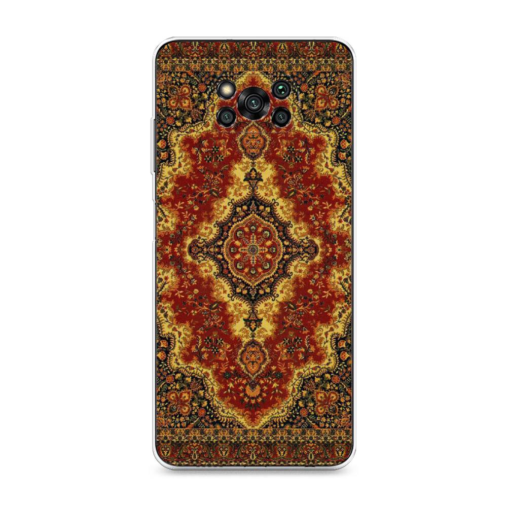

Чехол на Xiaomi Poco X3 "Ковер", Коричневый;золотистый;красный, 310650-3