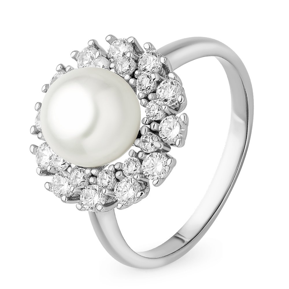 

Кольцо женское из серебра с жемчугом 585Gold 701008263, р, 701008263
