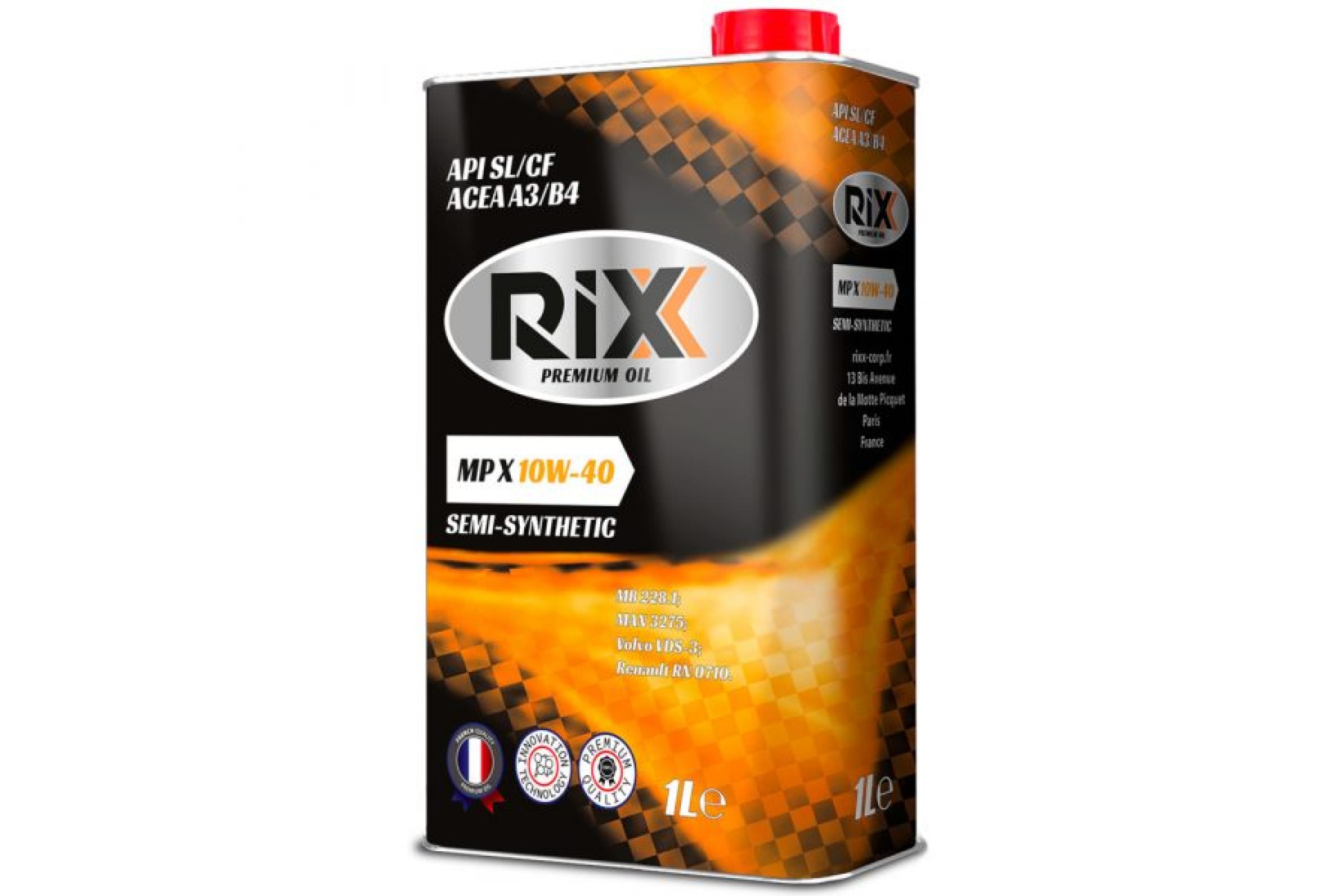 

RIXX Масло Моторное "Rixx" Mp X 10W40 Sl/Cf (1 Л) П/Синт.