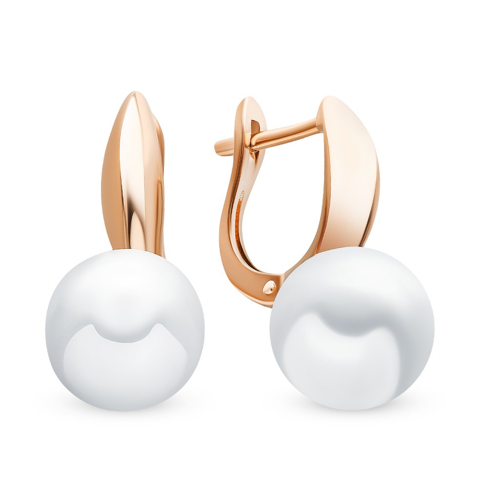

Серьги из красного золота с жемчугом 585Gold 102006836, 102006836