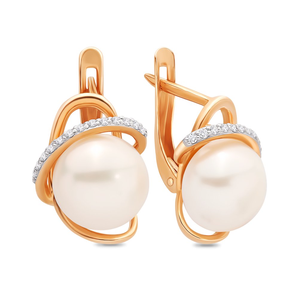 

Серьги из красного золота с жемчугом 585Gold 202005801, 202005801