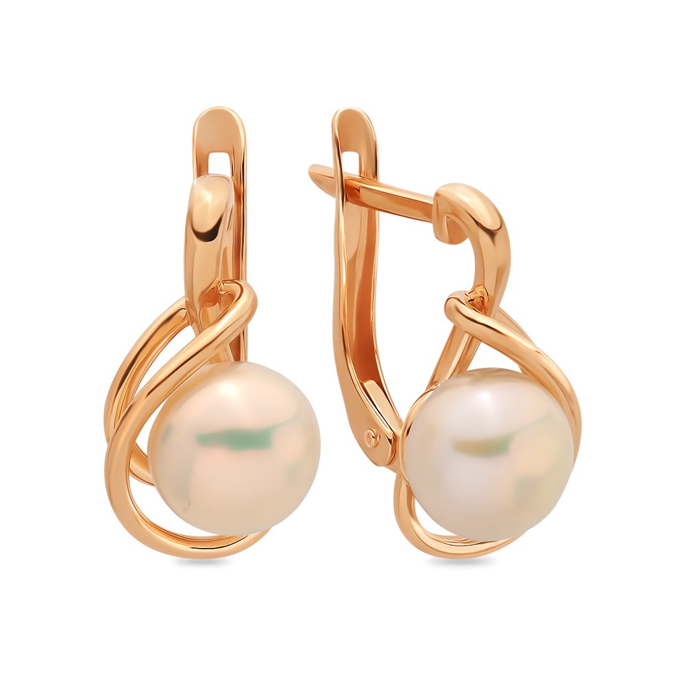 

Серьги из красного золота 585Gold 202005803, жемчуг, 202005803