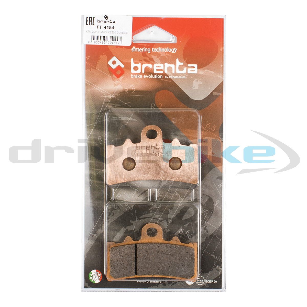 Тормозные колодки Brenta Sintered FT4154 3255₽