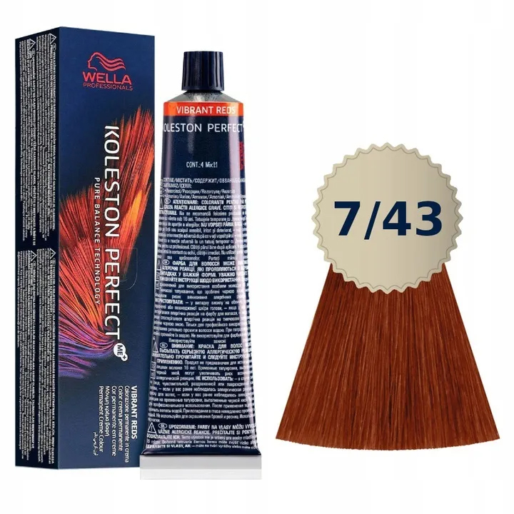 

Wella Koleston Perfect ME+ 7/43 (Красный тициан), 60 мл. (Медные тона)