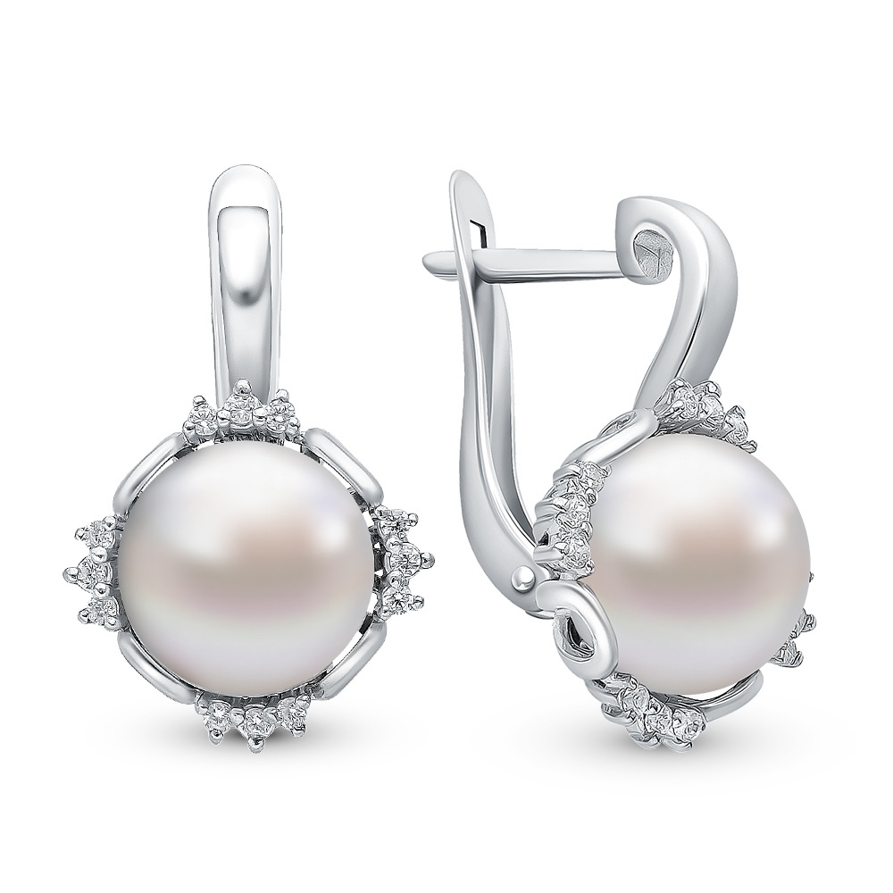 

Серьги из серебра с жемчугом 585Gold 702008107, 702008107