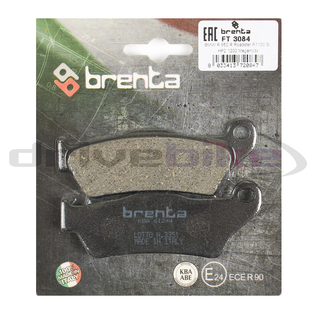 

Тормозные колодки Brenta Organic FT3084, 21-05349