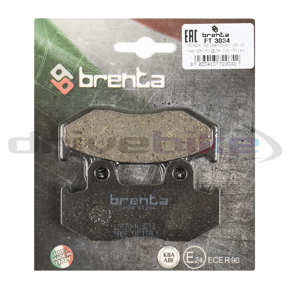 

Тормозные колодки Brenta Organic FT3034, 21-05329