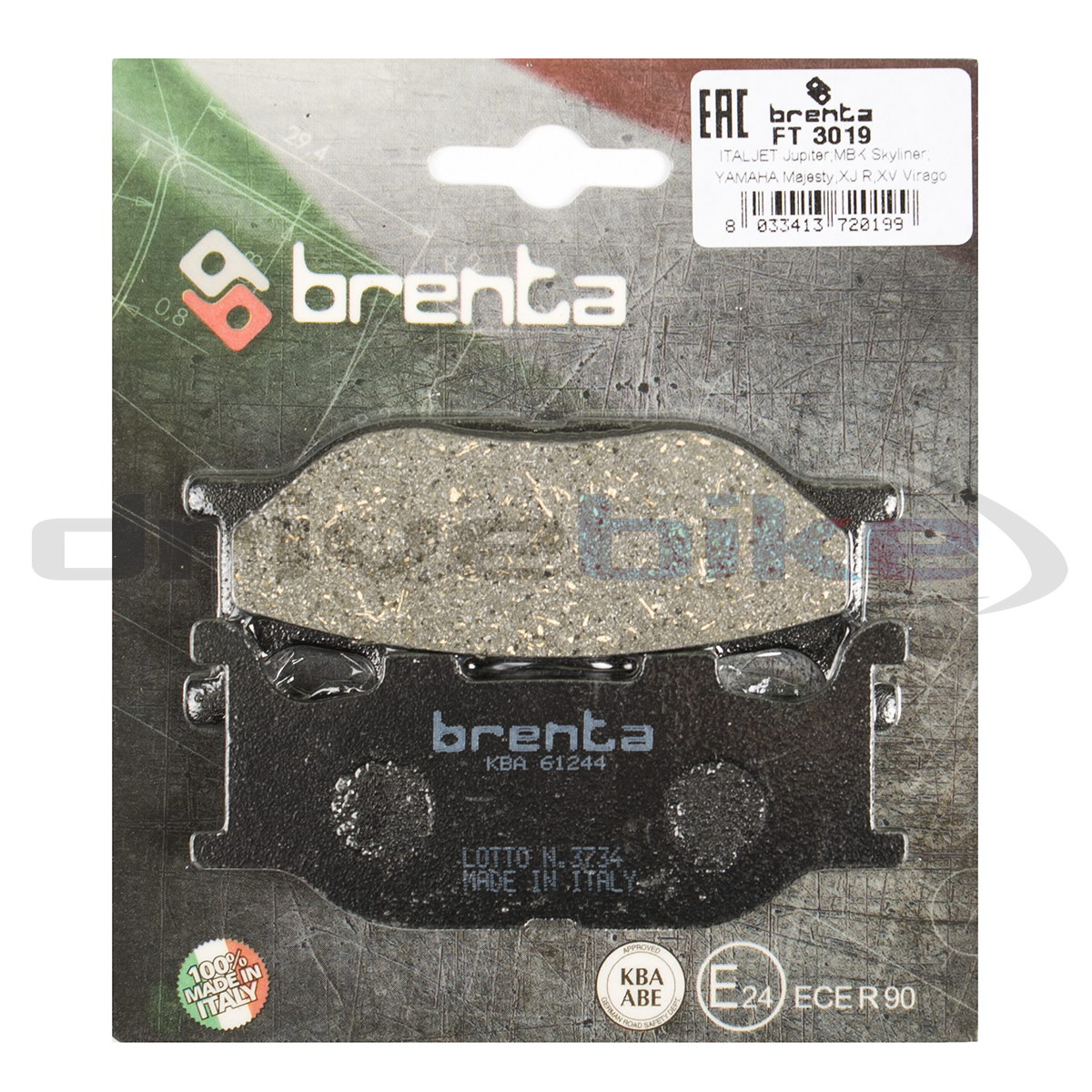 

Тормозные колодки Brenta Organic FT3019, 21-05325