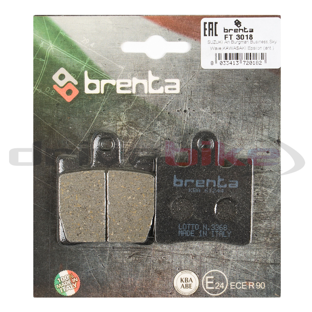 

Тормозные колодки Brenta Organic FT3018, 21-05324