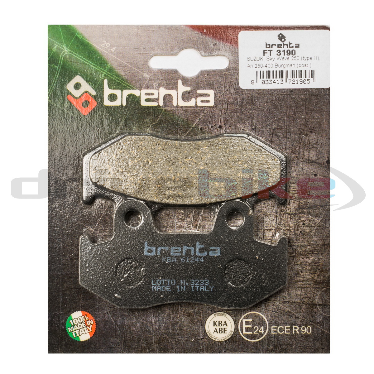 

BRENTA Тормозные колодки FT 3190 Organic, 21-05661