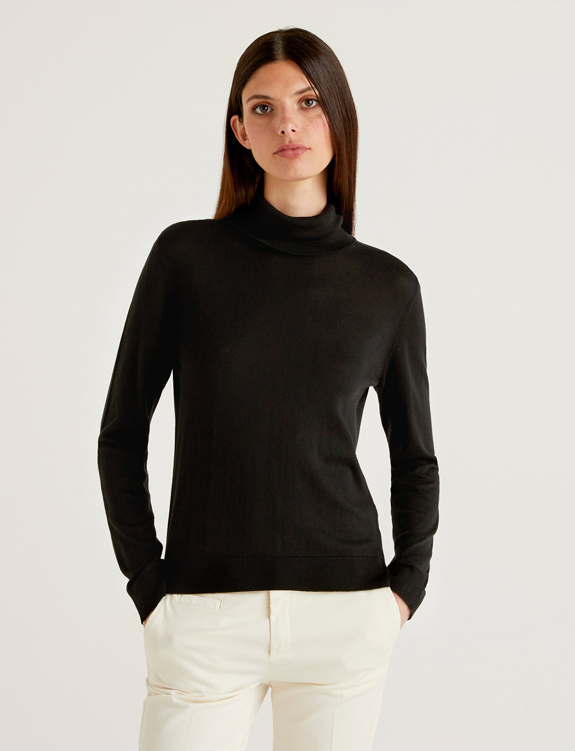 фото Водолазка женская united colors of benetton 21a_102md2521 черная l