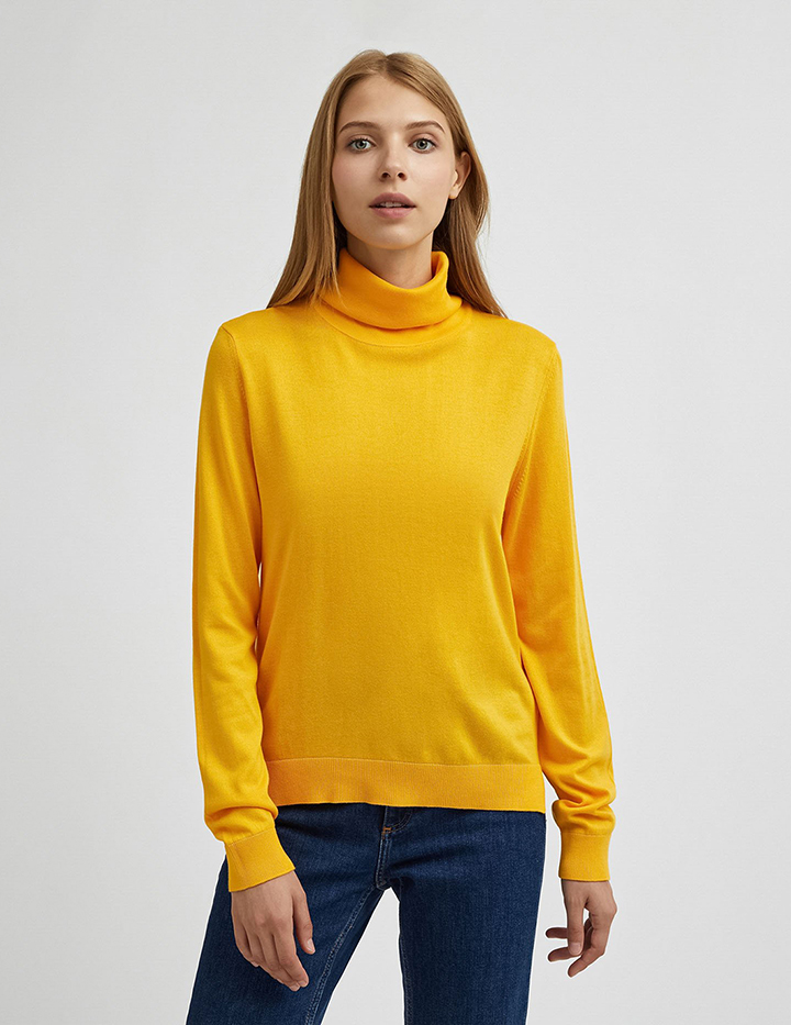 

Водолазка женская United Colors of Benetton 21A_102MD2521 желтая S, 21A_102MD2521