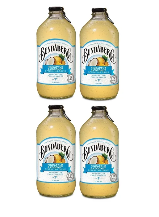 Лимонад ферментированный Bundaberg Ананас и Кокос, 375 мл х 4 шт