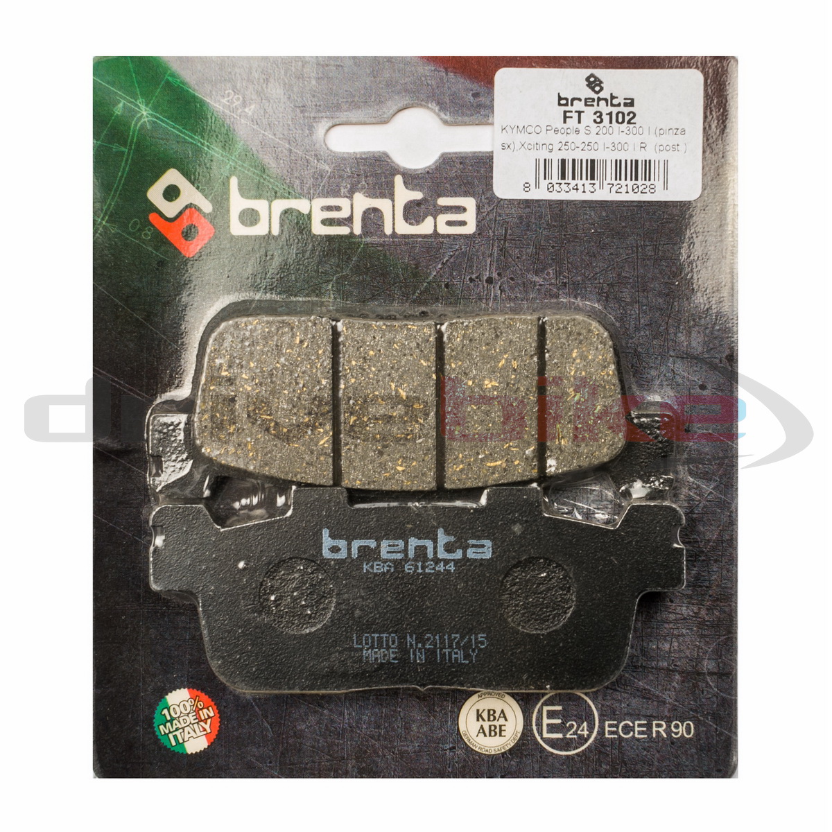 

Тормозные колодки Brenta Organic FT3102, 21-05637