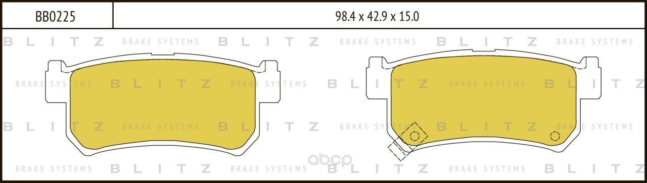 

Тормозные колодки BLITZ дисковые bb0225