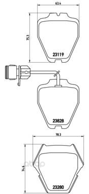 

Тормозные колодки brembo дисковые P85054