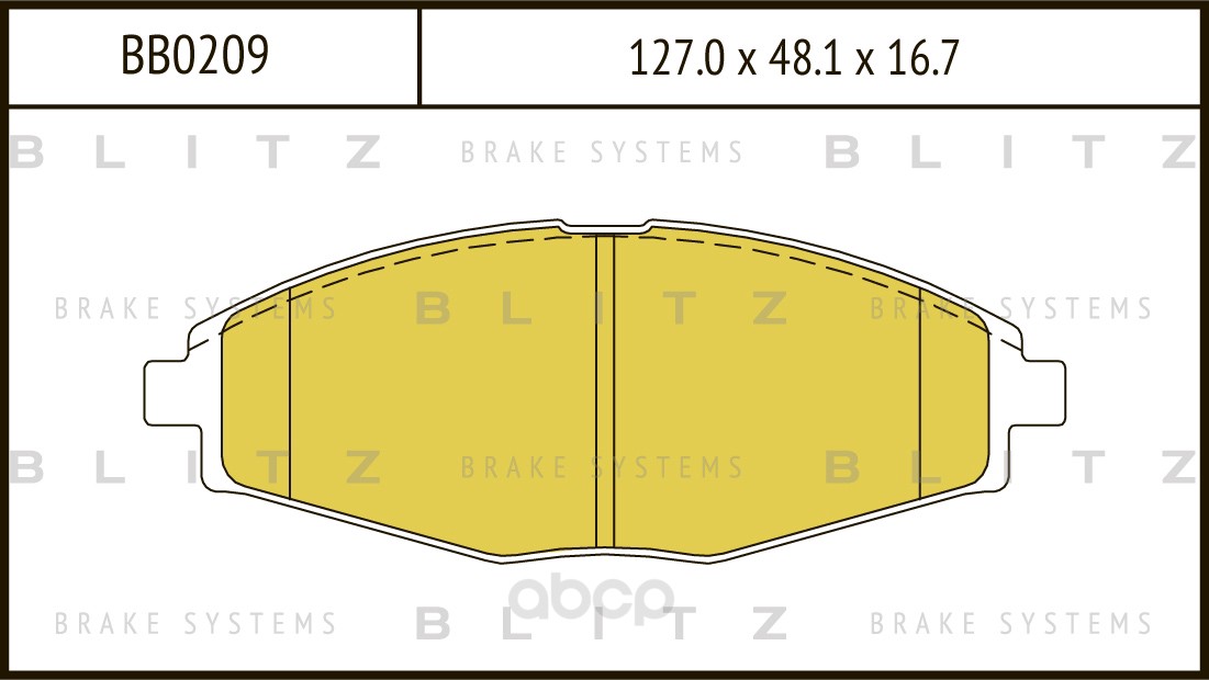 

Тормозные колодки BLITZ дисковые bb0209