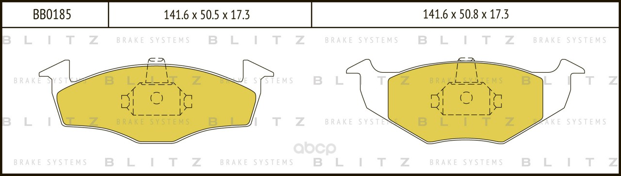 

Тормозные колодки BLITZ дисковые bb0185