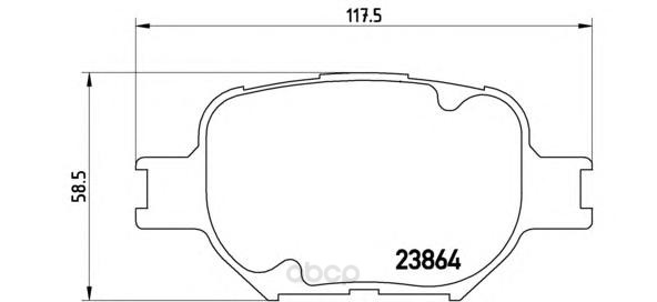 

Тормозные колодки brembo дисковые P83054