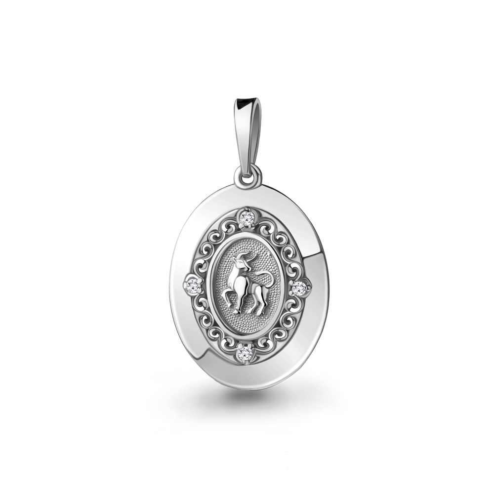

Подвеска из серебра с фианитом Aquamarine 23101А_925_р, 23101А_925_р