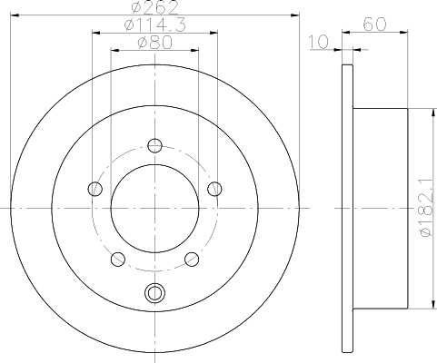 

Тормозной диск HELLA PAGID 8DD355119181