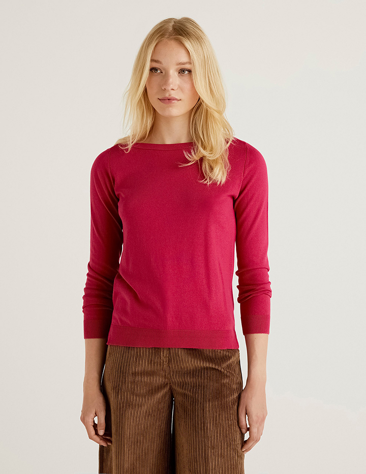 

Джемпер женский United Colors of Benetton 21A_102MD1O02 фиолетовый XS, 21A_102MD1O02