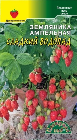 

Семена Земляника Сладкий Водопад ампельная балконная Цветущий сад