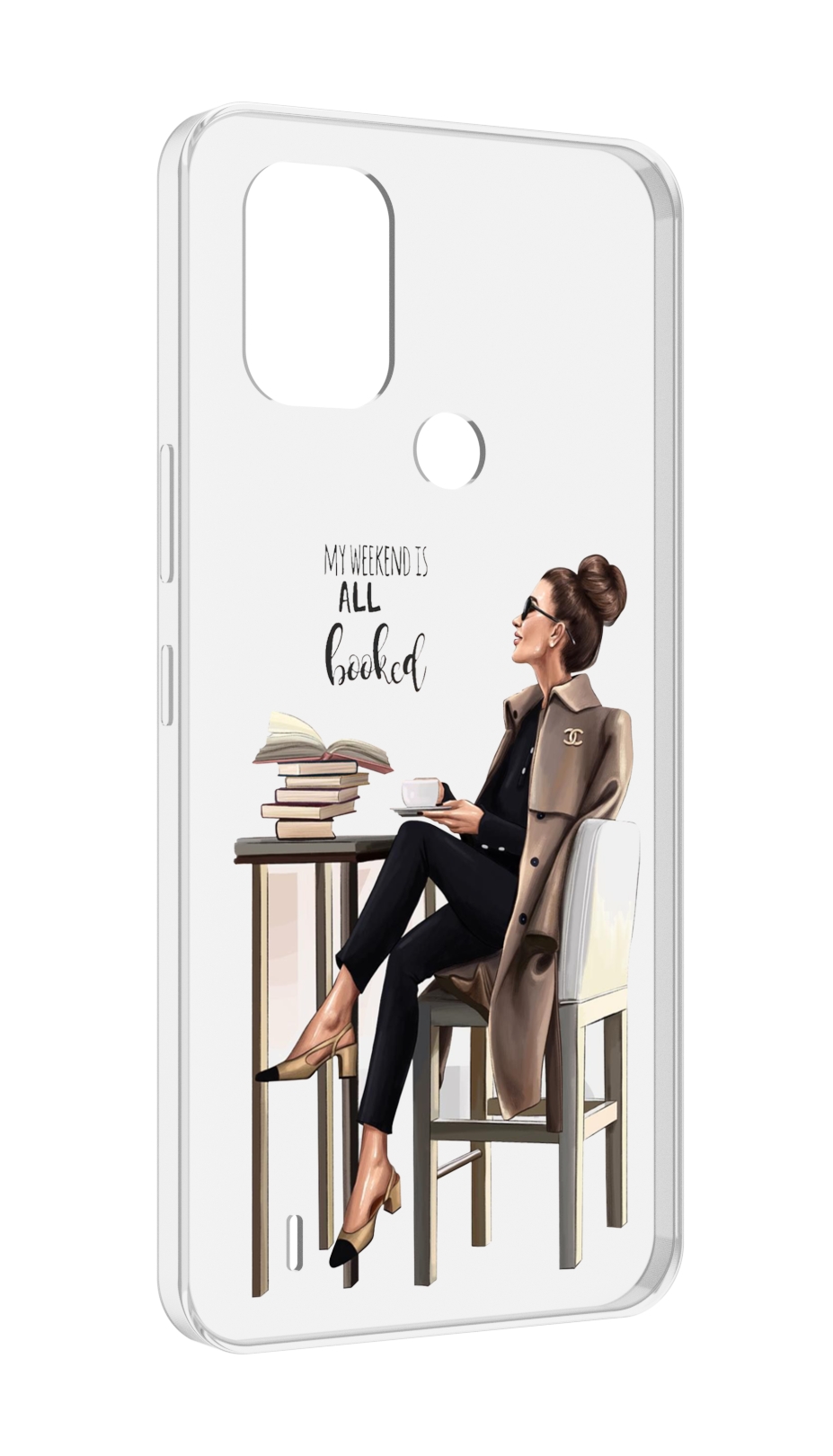 

Чехол MyPads Девушка-в-кофейне для Nokia C31, Прозрачный, Tocco