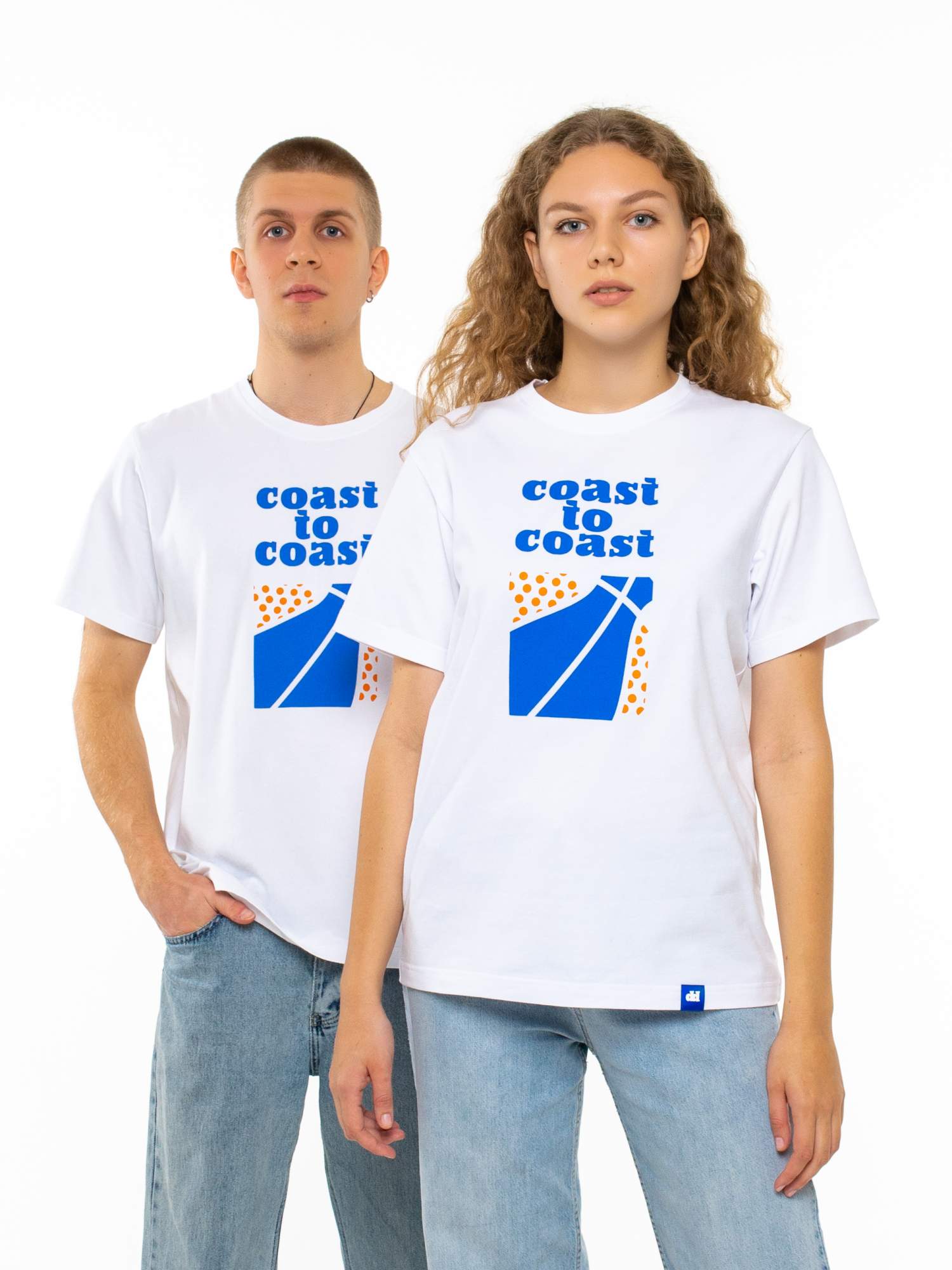 Футболка унисекс Double Double Coast to coast белая 46-54 RU