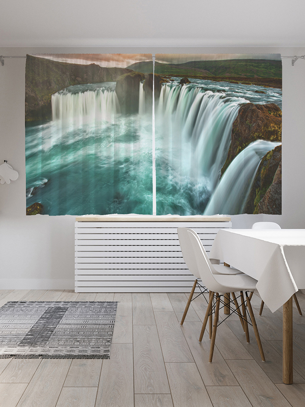 

Шторы с фотопечатью JoyArty "Шум водопада" из сатена, 290х180 см