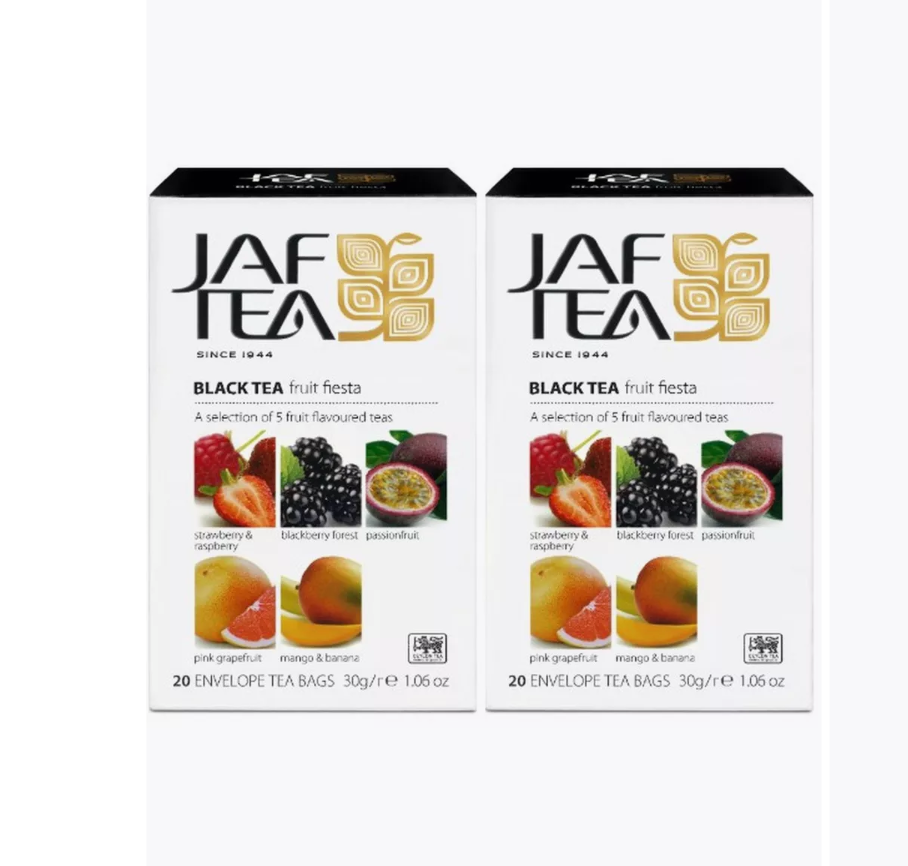 Чай Jaf Tea Черный РС Fruit fiesta, ассорти, 20 пакетиков по 1,5 г х 2 шт