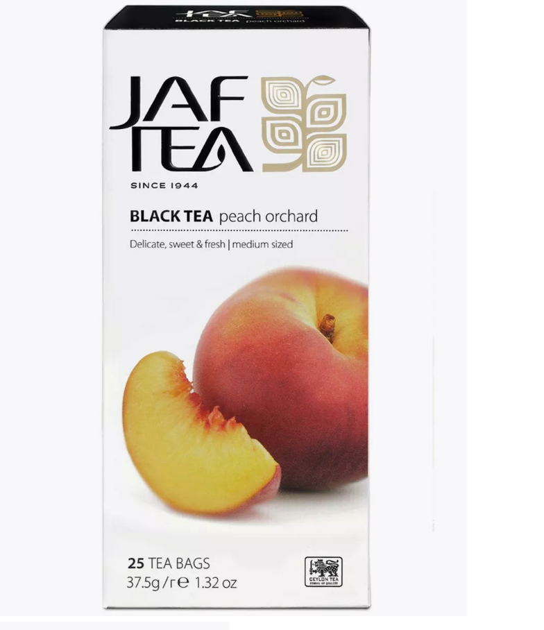 

Чай Jaf Tea черный с персиком, 25 пакетиков по 1,5 г
