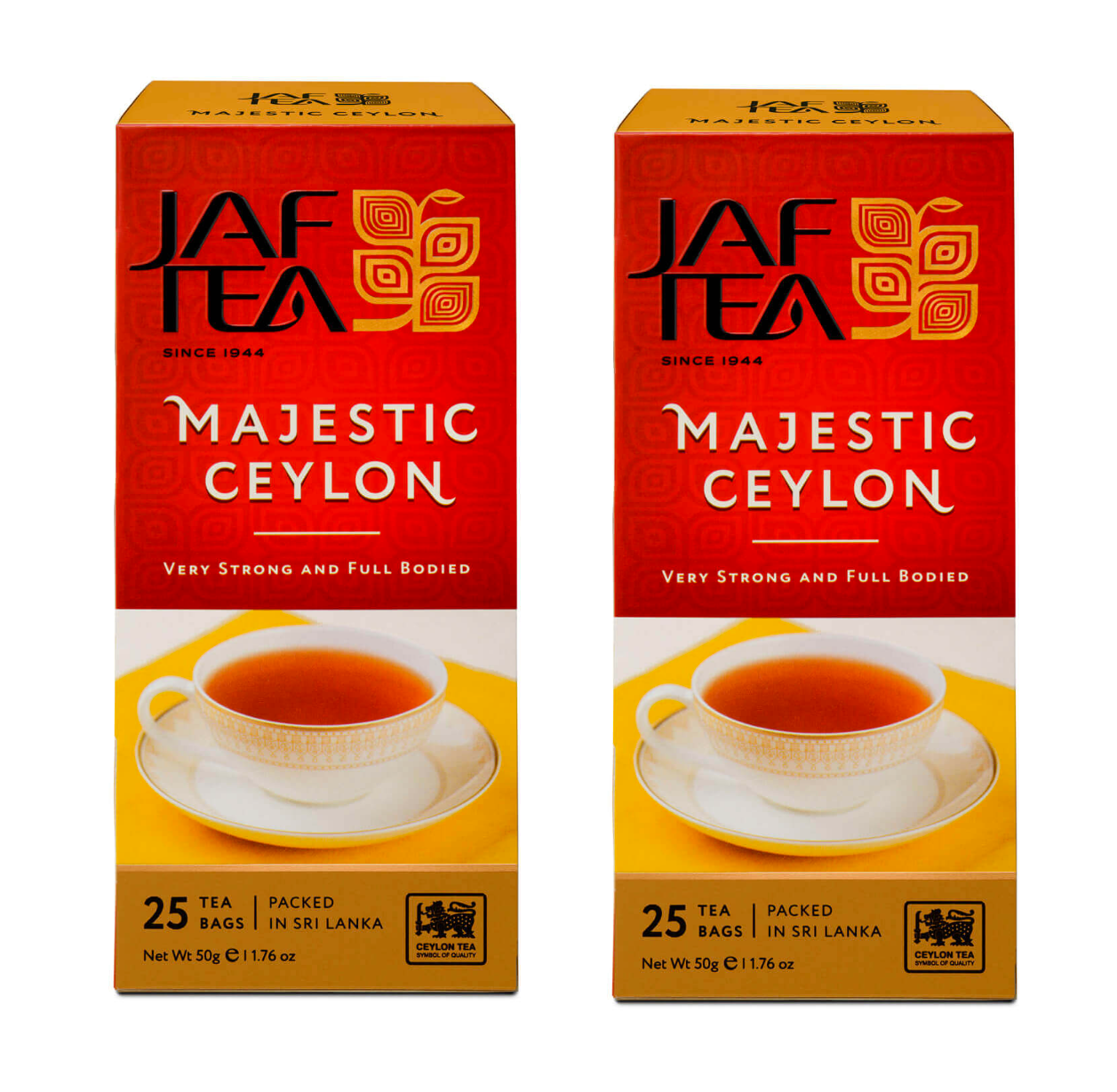 

Чай черный Jaf Tea цейлонский, 25 пакетиков по 1,5 г, 2 упаковки