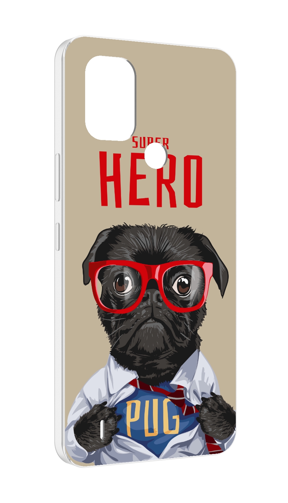 

Чехол MyPads Герой-PUG для Nokia C31, Прозрачный, Tocco