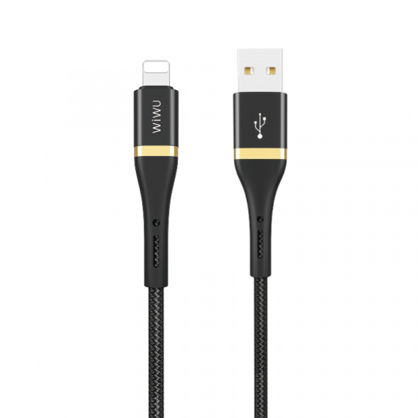 Кабель Wiwu Elite ED-100 USB - Lightning 2.4А, 3 м, черный