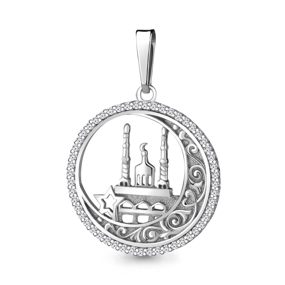 

Подвеска из серебра с фианитом Aquamarine 22765А_925_р, 22765А_925_р