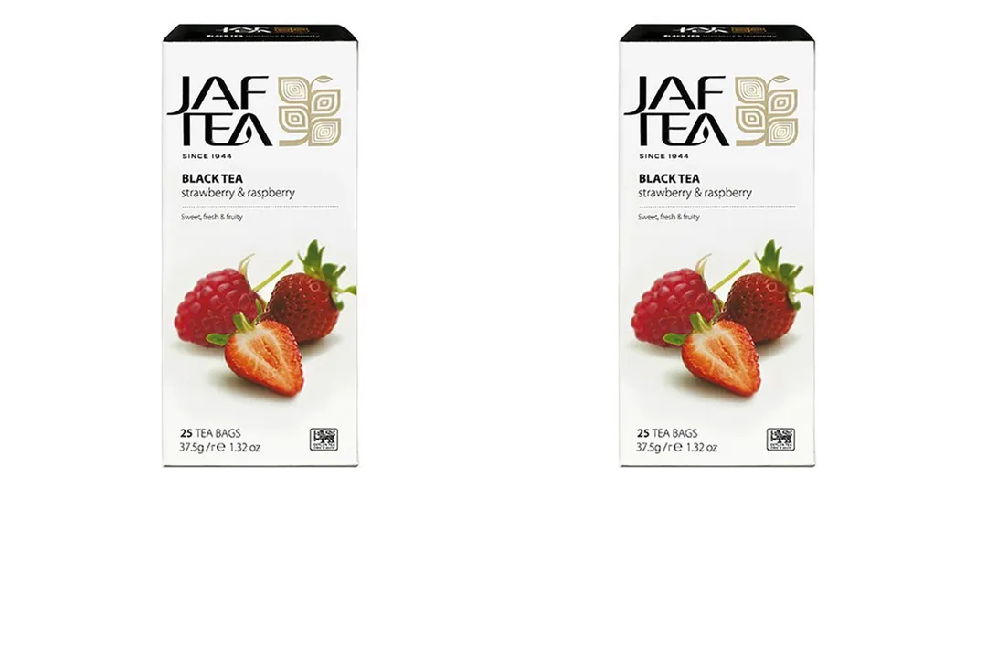 

Чай Jaf Tea черный со вкусом клубники и малины, 25 пакетиков по 1,5 г х 2 шт