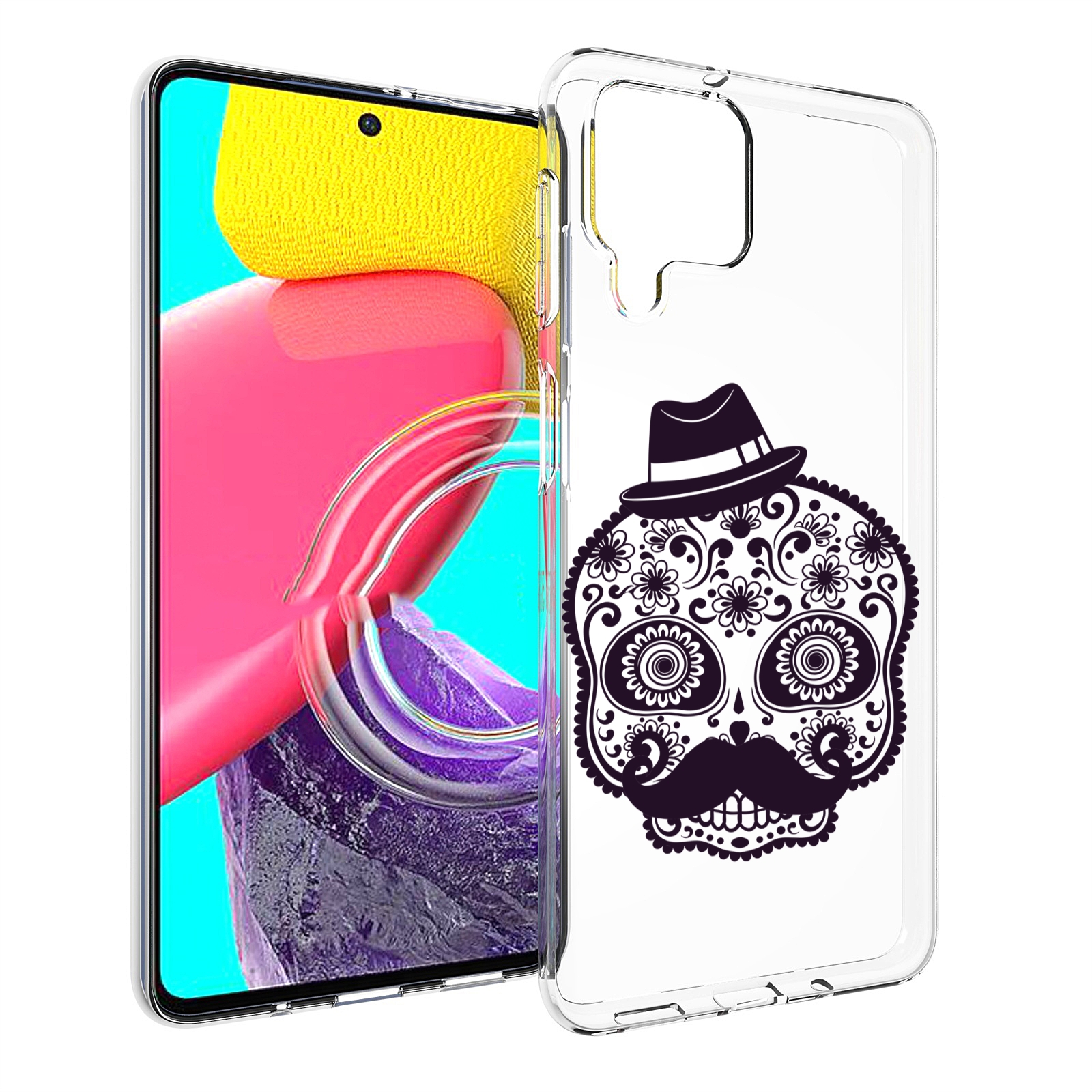 

Чехол MyPads разрисованный скелет для Samsung Galaxy M53 (SM-M536), Прозрачный, Tocco
