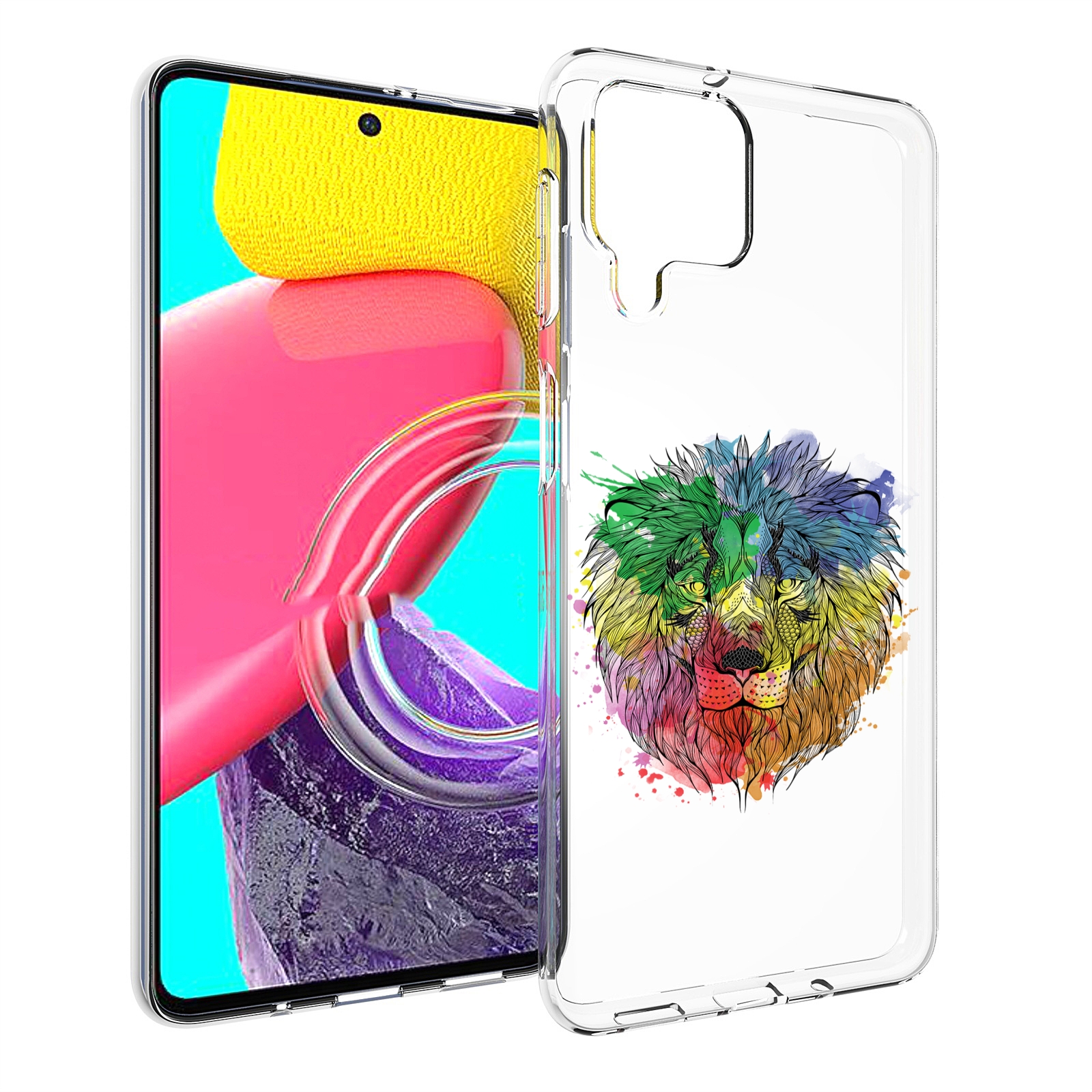 Чехол MyPads разноцветный гордый лев для Samsung Galaxy M53 (SM-M536)