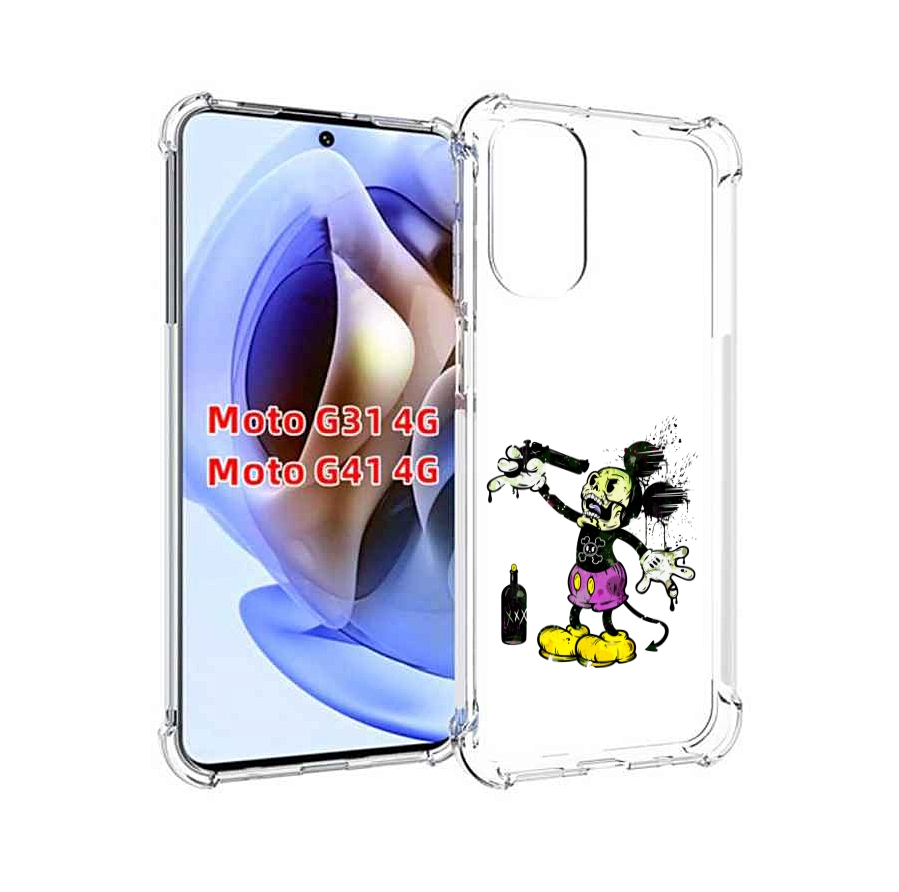 

Чехол MyPads Драг Микки для Motorola Moto G31 4G / G41 4G, Прозрачный, Tocco