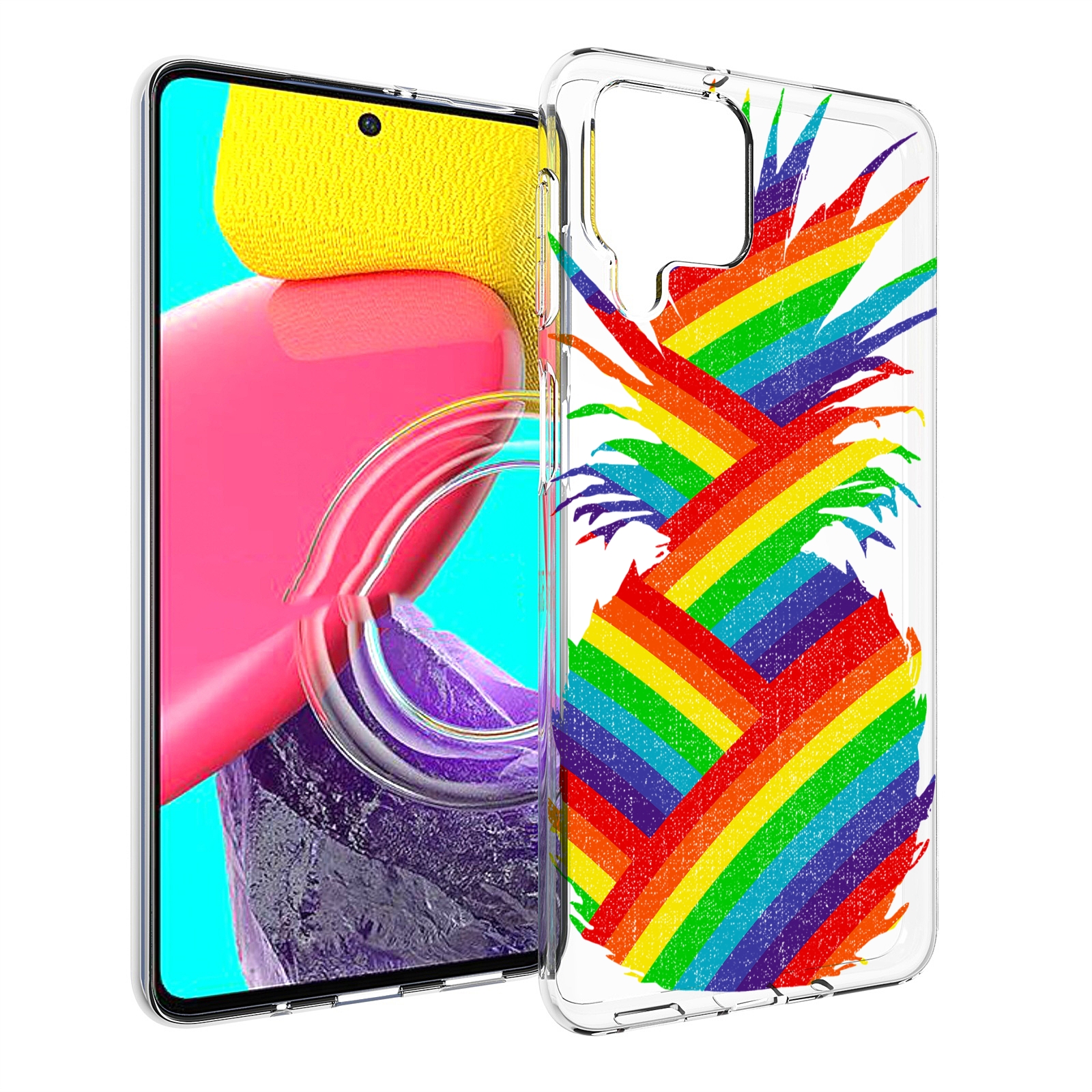 

Чехол MyPads радужный ананас для Samsung Galaxy M53 (SM-M536), Прозрачный, Tocco