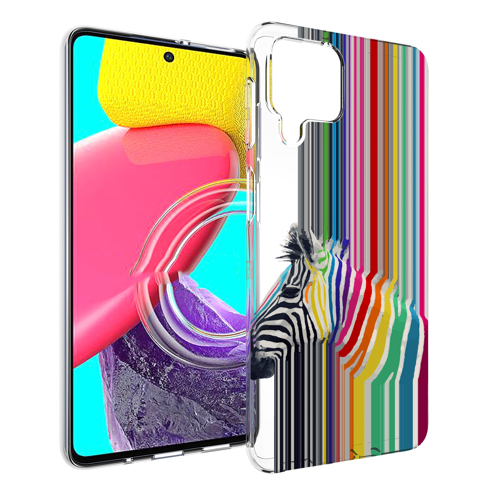 Чехол MyPads радужная зебра для Samsung Galaxy M53 (SM-M536)
