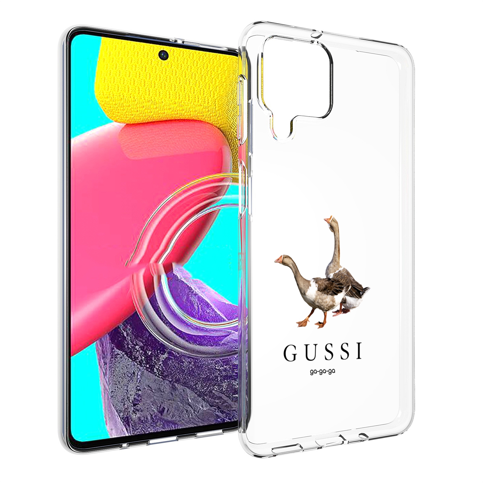 

Чехол MyPads Гусси бренд для Samsung Galaxy M53 (SM-M536), Прозрачный, Tocco