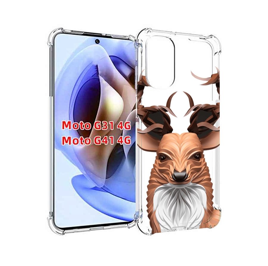 

Чехол MyPads 3D-олень для Motorola Moto G31 4G / G41 4G, Прозрачный, Tocco