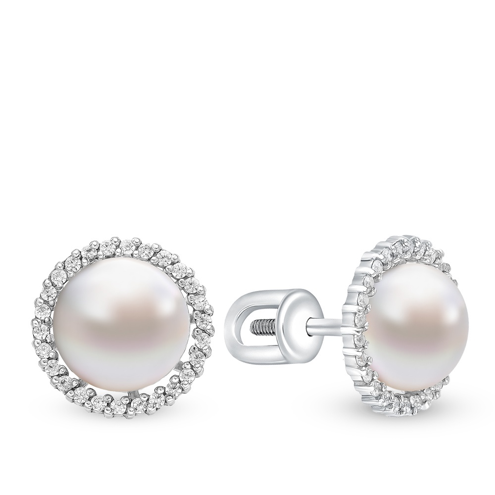 

Серьги из серебра с жемчугом 585Gold 702008158, 702008158