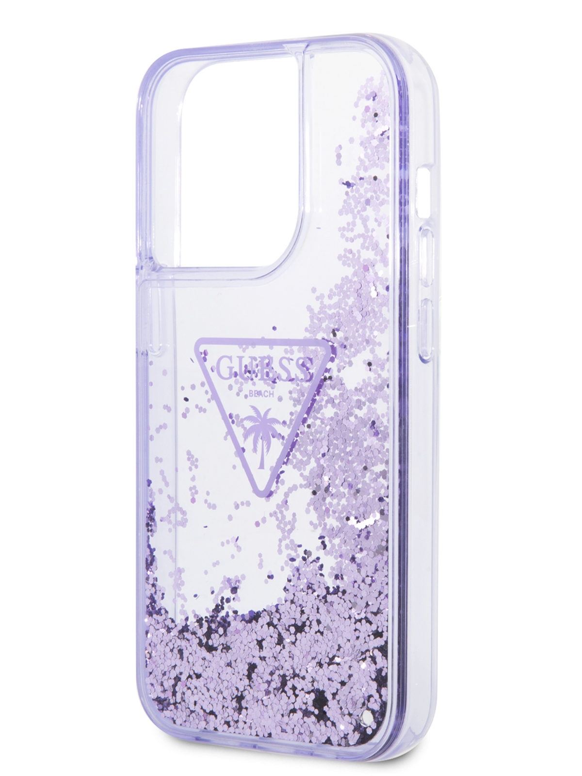 

Чехол Guess для iPhone 14 Pro с жидкими блестками, Purple, Фиолетовый, Liquid Glitter