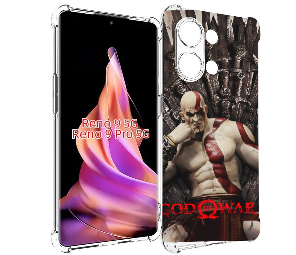 

Чехол MyPads God of War Кратос для Oppo Reno 9/Reno 9 Pro, Прозрачный, Tocco