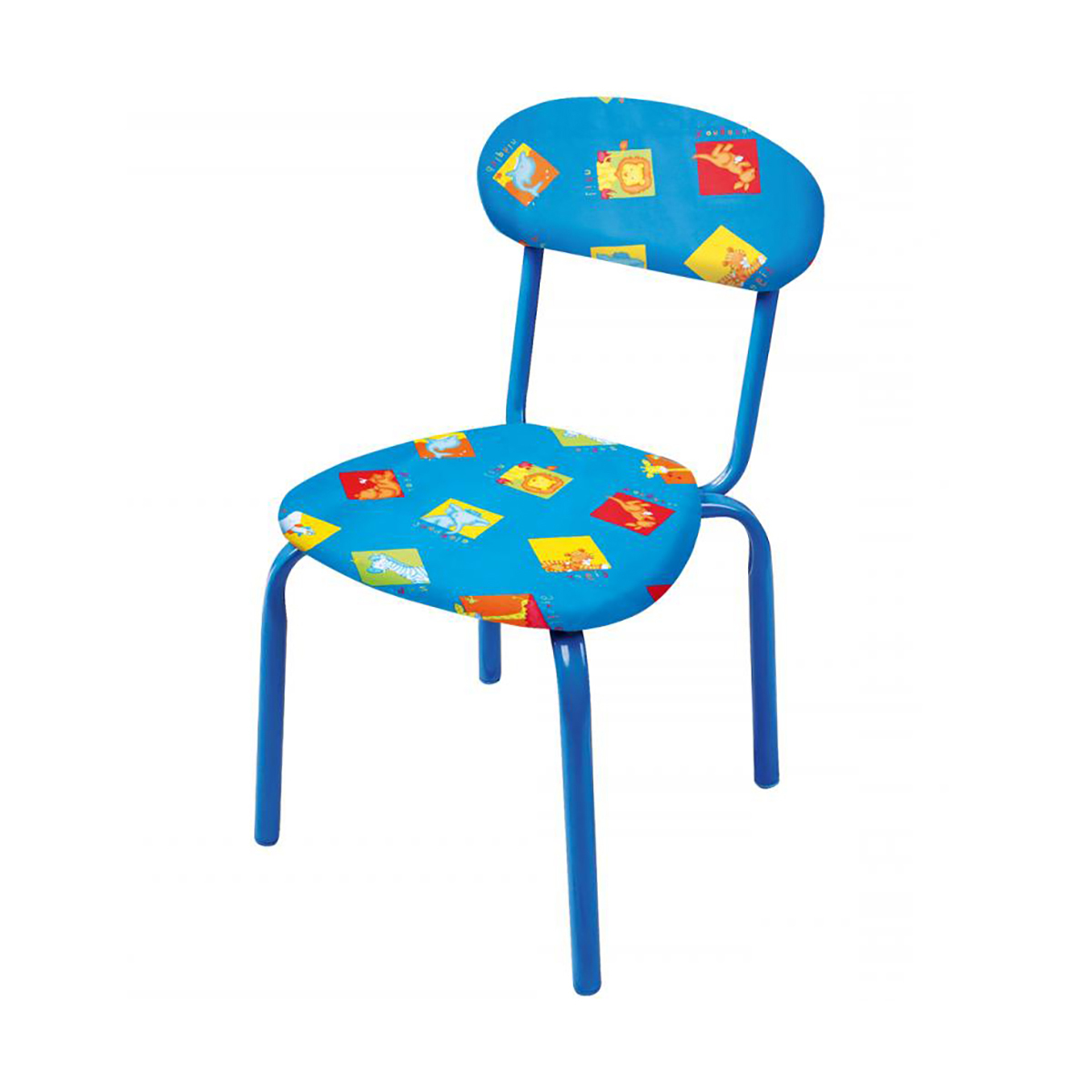 Стул детский Nika СТУ5/2 Зверята, мягкое сиденье, синий сиденье мягкое 100% полиэстер 40х40 см баклажан классика 360101